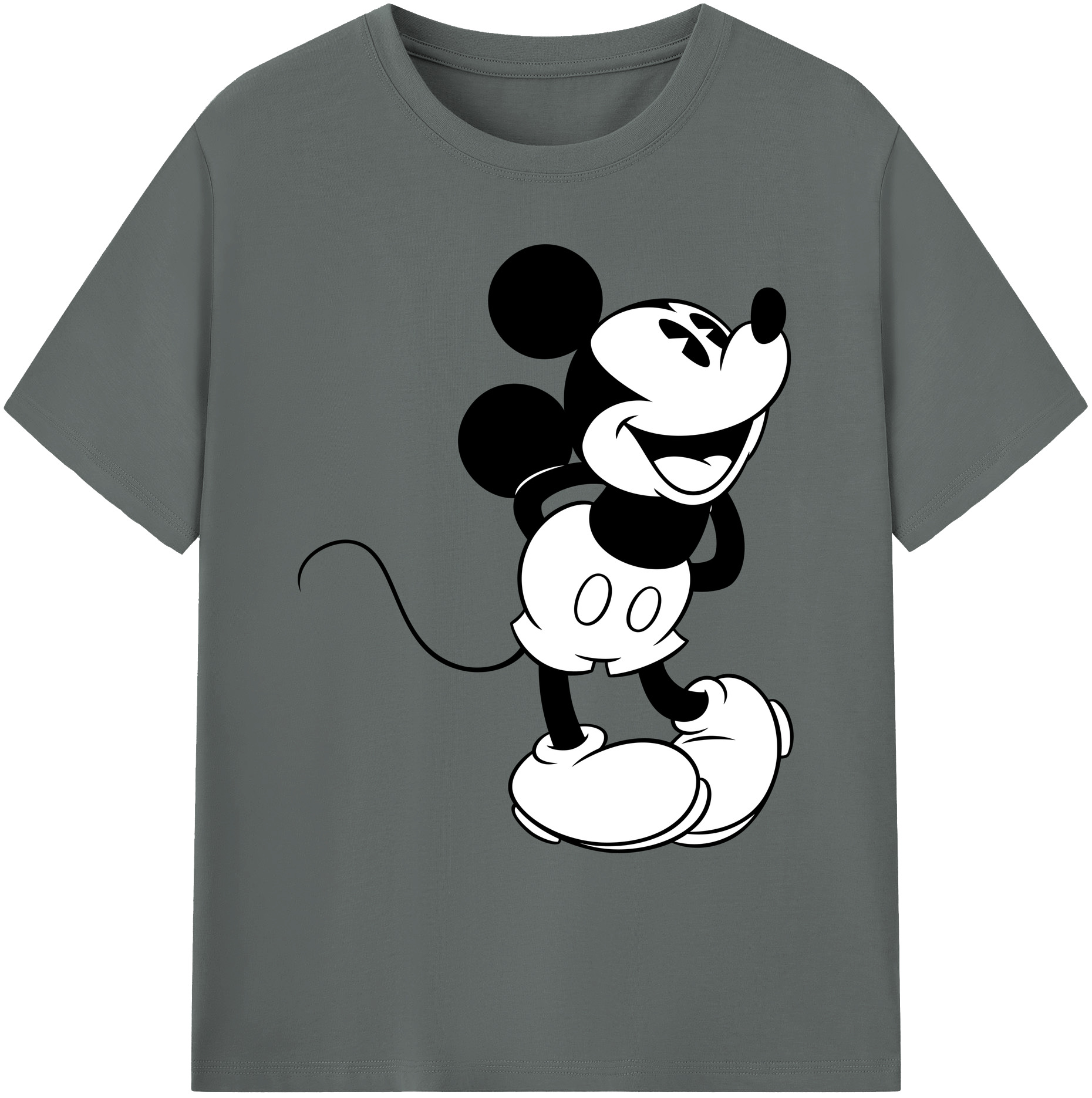 ミッキーマウス Mickey Mouse 綿100％ メンズ半袖Tシャツ｜肌触りやわらか＆通気性